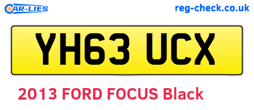 YH63UCX are the vehicle registration plates.