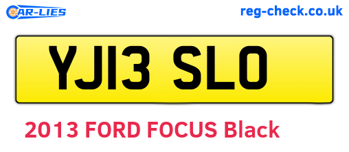 YJ13SLO are the vehicle registration plates.