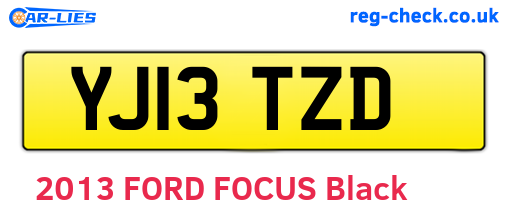 YJ13TZD are the vehicle registration plates.