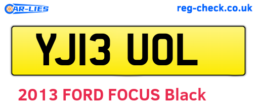 YJ13UOL are the vehicle registration plates.