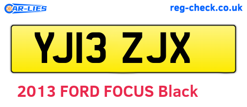 YJ13ZJX are the vehicle registration plates.