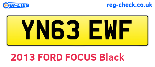 YN63EWF are the vehicle registration plates.