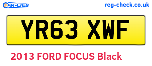 YR63XWF are the vehicle registration plates.