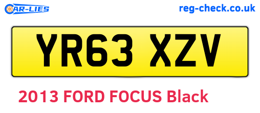 YR63XZV are the vehicle registration plates.