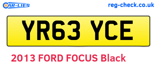 YR63YCE are the vehicle registration plates.