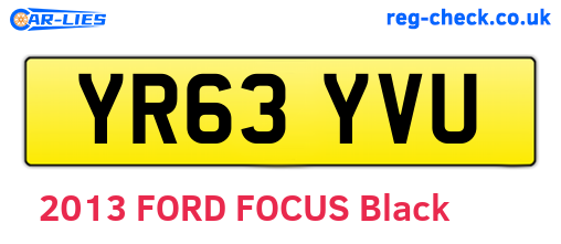 YR63YVU are the vehicle registration plates.