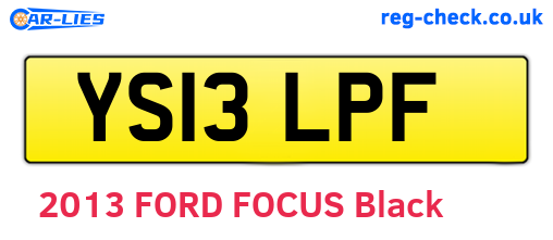 YS13LPF are the vehicle registration plates.