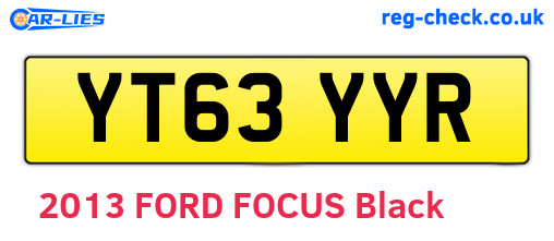 YT63YYR are the vehicle registration plates.
