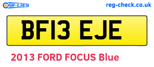 BF13EJE are the vehicle registration plates.