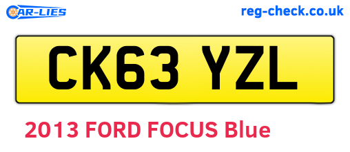 CK63YZL are the vehicle registration plates.