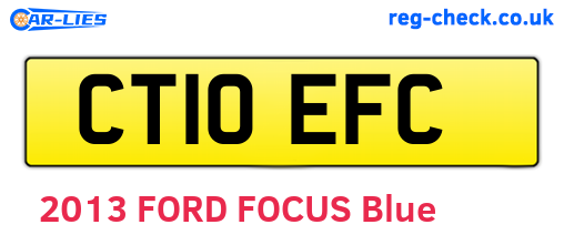 CT10EFC are the vehicle registration plates.