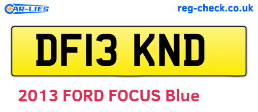 DF13KND are the vehicle registration plates.
