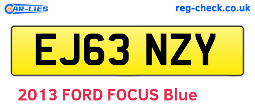 EJ63NZY are the vehicle registration plates.