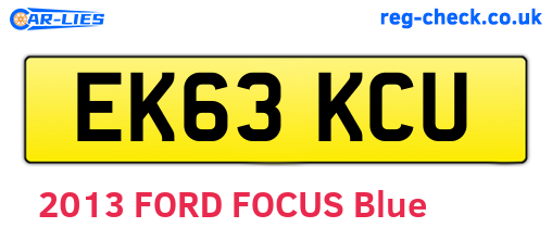 EK63KCU are the vehicle registration plates.
