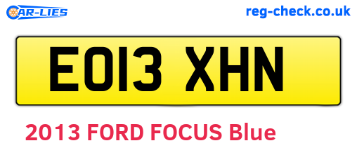 EO13XHN are the vehicle registration plates.