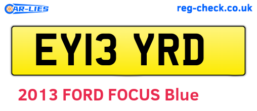 EY13YRD are the vehicle registration plates.