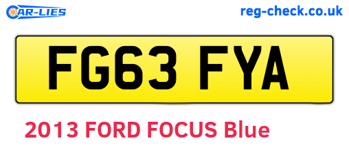 FG63FYA are the vehicle registration plates.