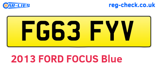 FG63FYV are the vehicle registration plates.