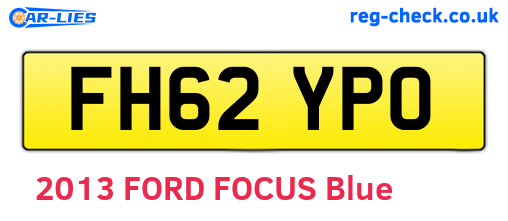 FH62YPO are the vehicle registration plates.