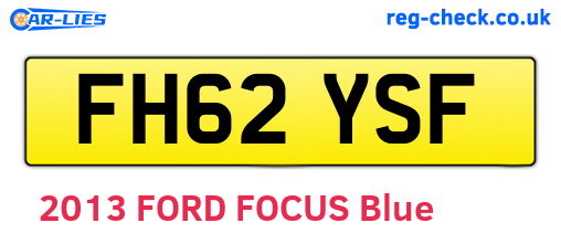 FH62YSF are the vehicle registration plates.