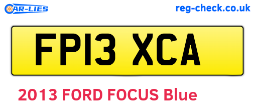 FP13XCA are the vehicle registration plates.