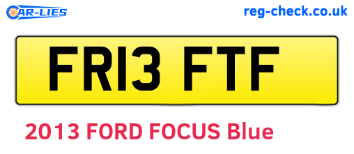 FR13FTF are the vehicle registration plates.