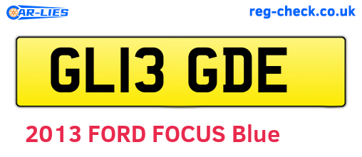 GL13GDE are the vehicle registration plates.