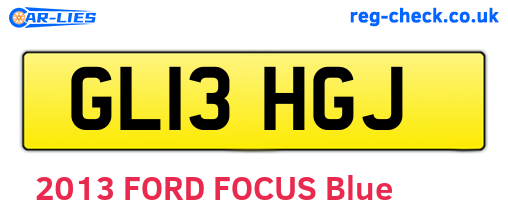 GL13HGJ are the vehicle registration plates.