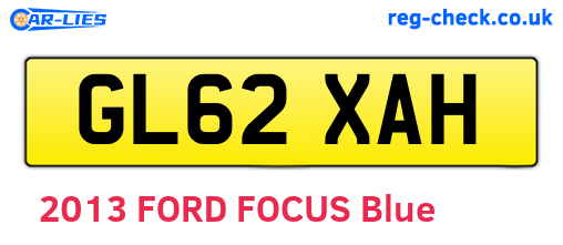 GL62XAH are the vehicle registration plates.