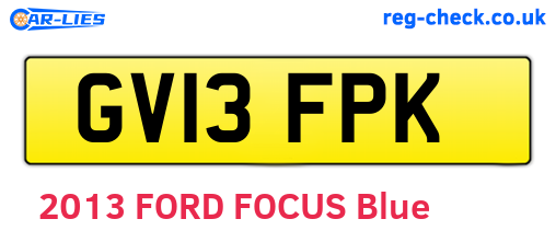 GV13FPK are the vehicle registration plates.