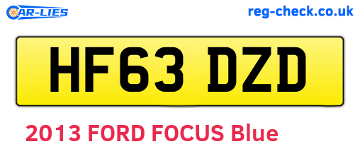 HF63DZD are the vehicle registration plates.