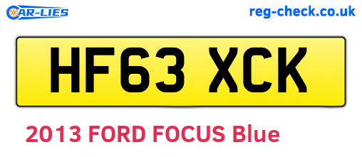 HF63XCK are the vehicle registration plates.