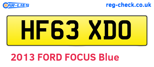 HF63XDO are the vehicle registration plates.