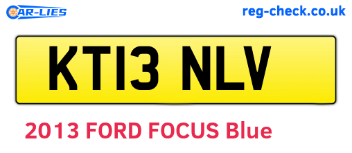 KT13NLV are the vehicle registration plates.