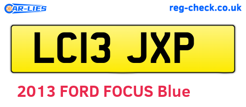 LC13JXP are the vehicle registration plates.