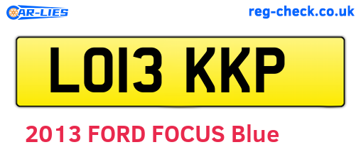 LO13KKP are the vehicle registration plates.