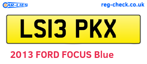 LS13PKX are the vehicle registration plates.