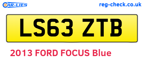 LS63ZTB are the vehicle registration plates.