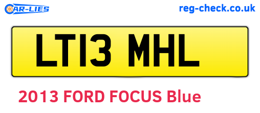 LT13MHL are the vehicle registration plates.