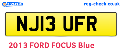 NJ13UFR are the vehicle registration plates.