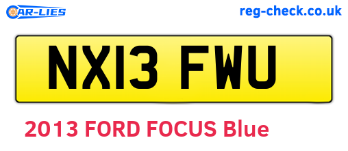 NX13FWU are the vehicle registration plates.