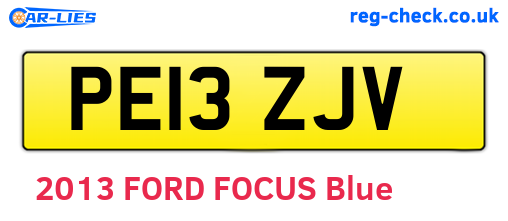 PE13ZJV are the vehicle registration plates.