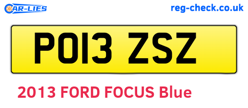PO13ZSZ are the vehicle registration plates.