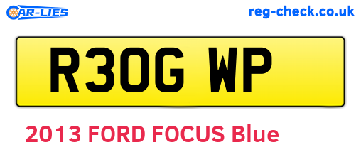 R30GWP are the vehicle registration plates.