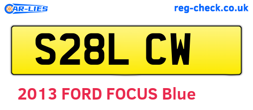 S28LCW are the vehicle registration plates.