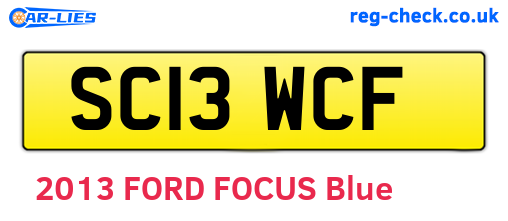 SC13WCF are the vehicle registration plates.
