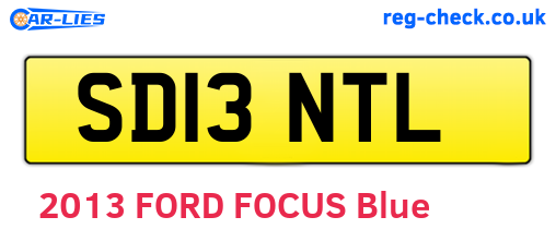 SD13NTL are the vehicle registration plates.