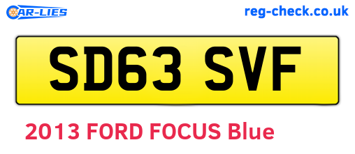 SD63SVF are the vehicle registration plates.