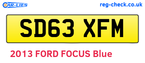 SD63XFM are the vehicle registration plates.