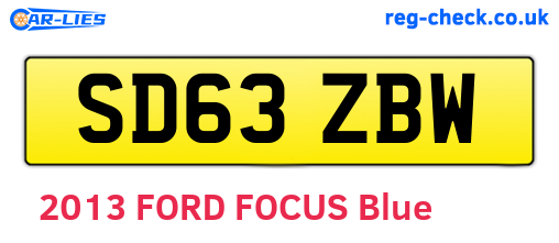 SD63ZBW are the vehicle registration plates.